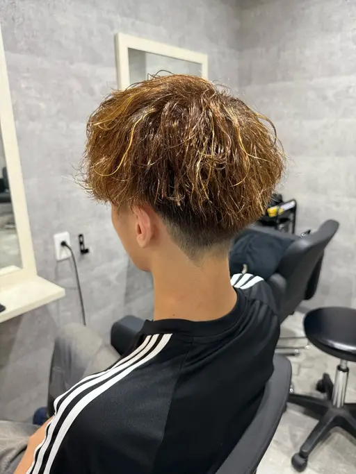 【メンズ】 パーマ、カット、ショートスパ