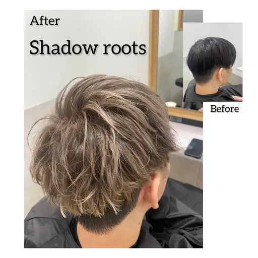 メンズカット+大人っぽシャドウルーツ、バレイヤージュ(ブリーチ+カラー)😎By stylist