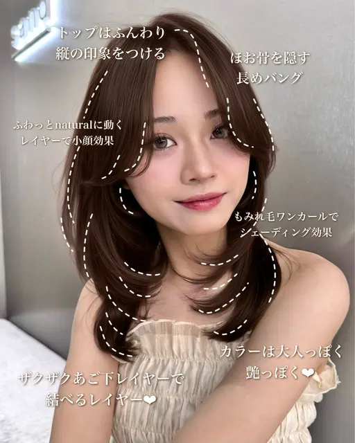 ¥0🌈軽めミディアムレイヤーカット専用❣️❣️ 鎖骨より長いミディ専用メニューです！3センチ以上のカット