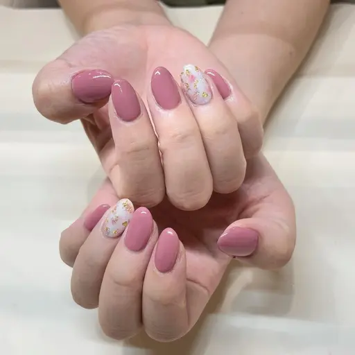 ☆新規限定☆ジェル.ワンカラー左右一本ずつシンプルアート込み¥4730