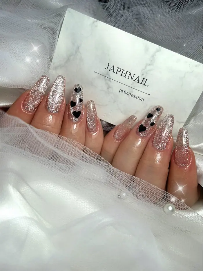 ネイルデザイン・アートカタログ「#マグネットネイル#フラッシュネイル