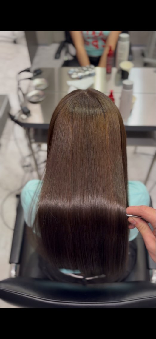 ヘアスタイル・髪型カタログ「チョコブラウン 髪質改善one color 実は
