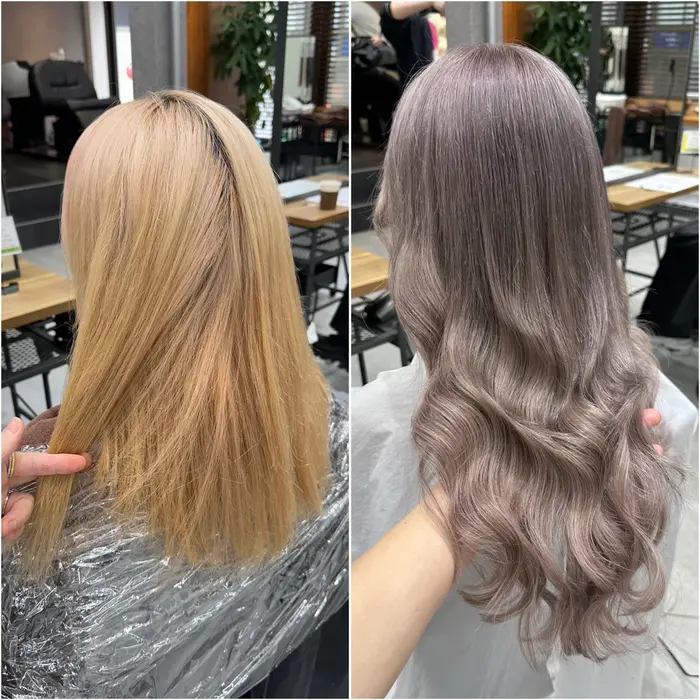 ヘアスタイル・髪型カタログ「カラー シールエクステ グレージュ