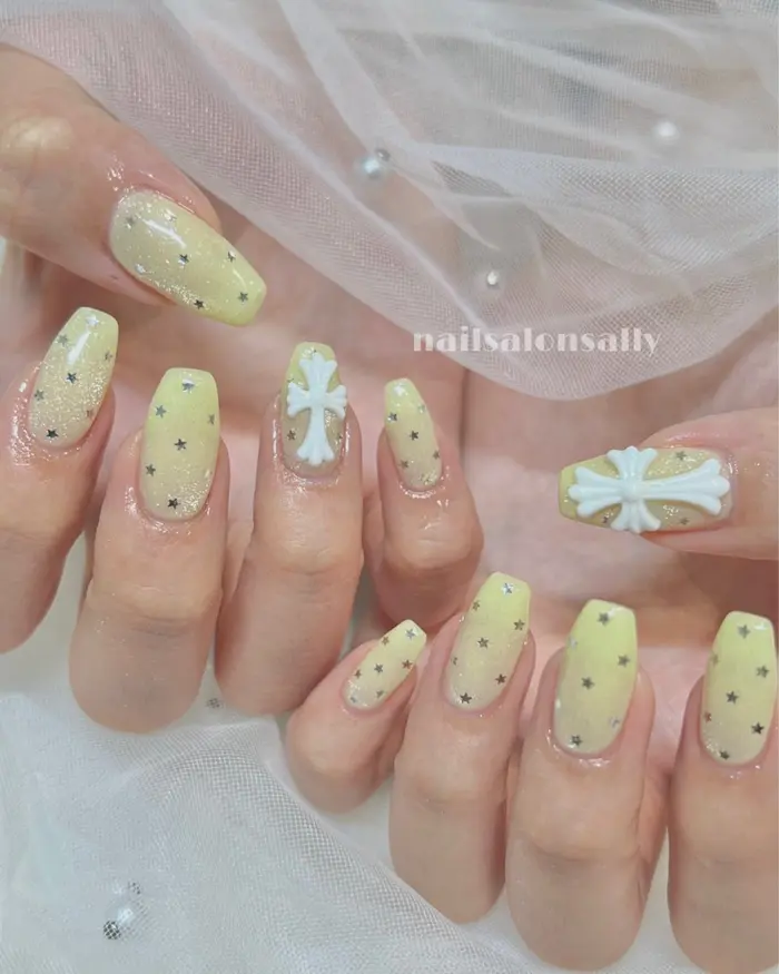ネイルデザイン・アートカタログ「#クロムネイル #クロスネイル