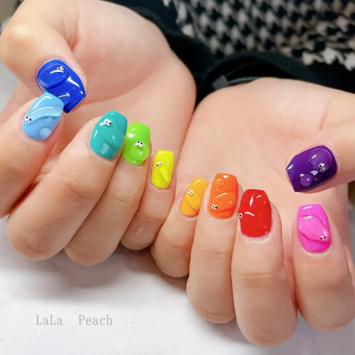 マツエク・まつげパーマデザインカタログ「#カラフルネイル #個性派