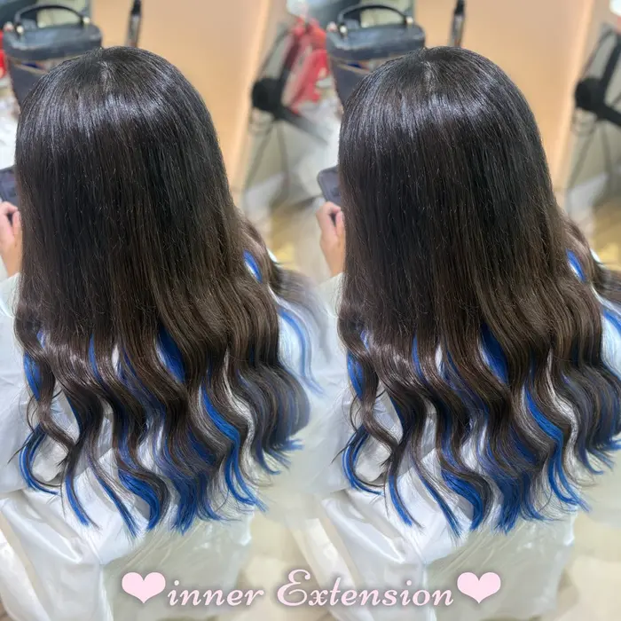 ヘアスタイル・髪型カタログ「シールエクステ60本︎ ミディアムから