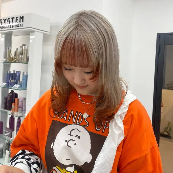 ヘアスタイル・髪型カタログ「オレンジデザインカラー」by𝐠𝐢𝐫𝐥𝐲