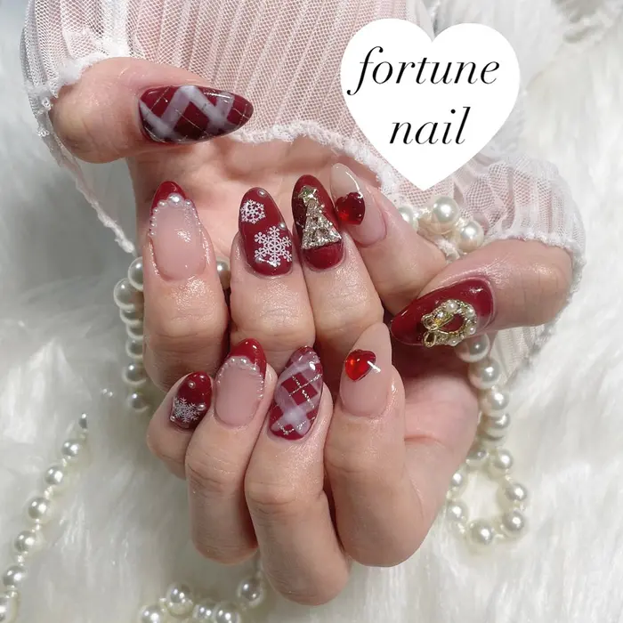 ネイルパーツ　クリスマス　オーダー　再開 クリスマスネイル(有料パーツあり) #クリスマスネイル #クリスマス
