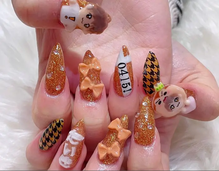 スカルプ3dやり放題 地雷ネイル 量産型ネイル 推しネイル 痛ネイル 3d