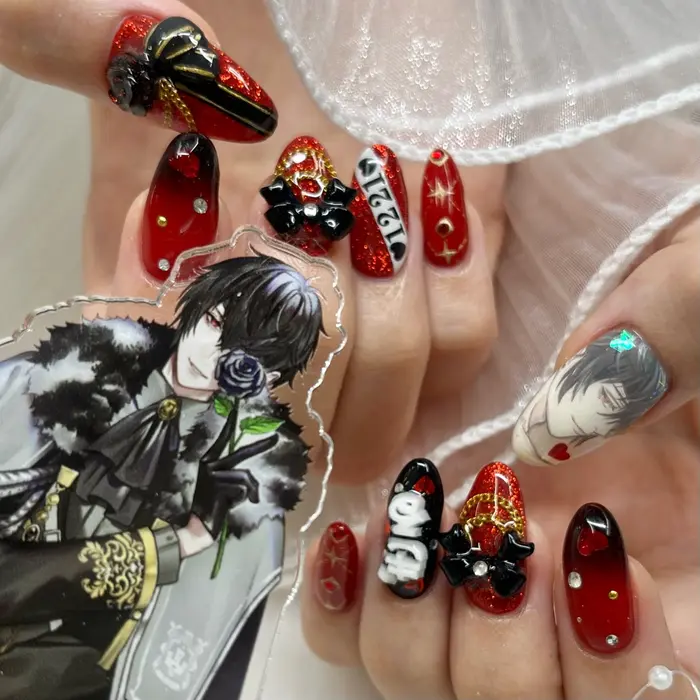 リボンパーツ¥550 3d文字¥550 3dリボン¥550｜池袋痛ネイル Nok. 渡辺の