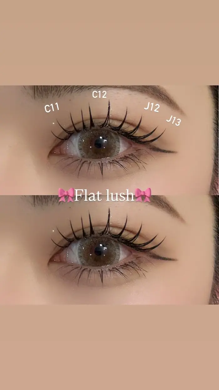 マツエク 120本上のみ目尻ワンカール下げてタレ目デザイン｜Bianca新宿