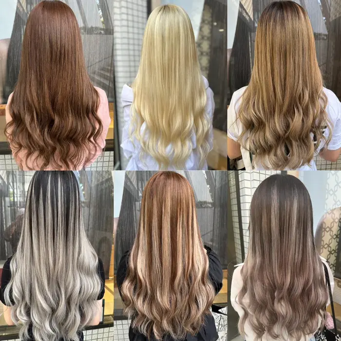 シールエクステ80枚 地毛はブラウンベースで同じ色味のエクステと