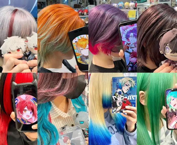 にじさんじ 小柳ロウ 推しカラー シルバー ブルー 前髪｜インナー