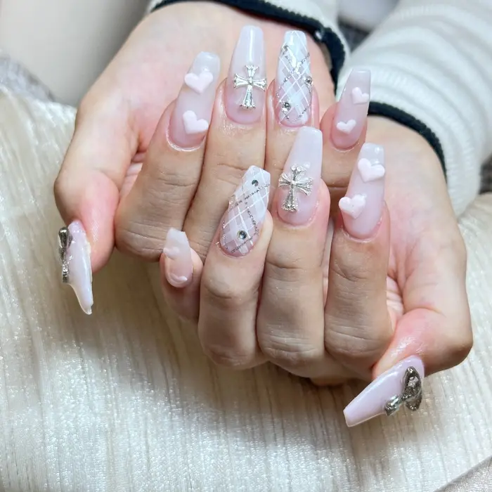 オフ無し ネイルチップ10本 アートやり パーツつけ放題 #夏