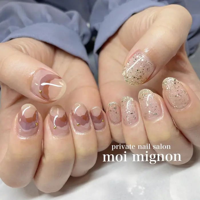 enoi インクネイル enoi #インク #クリアニュアンス 5本アートコース｜nailist Aki