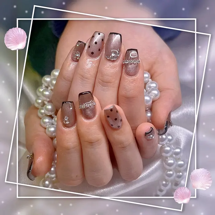 長さだし#チップ長さだし#春ネイル#マグネットネイル#マグネット