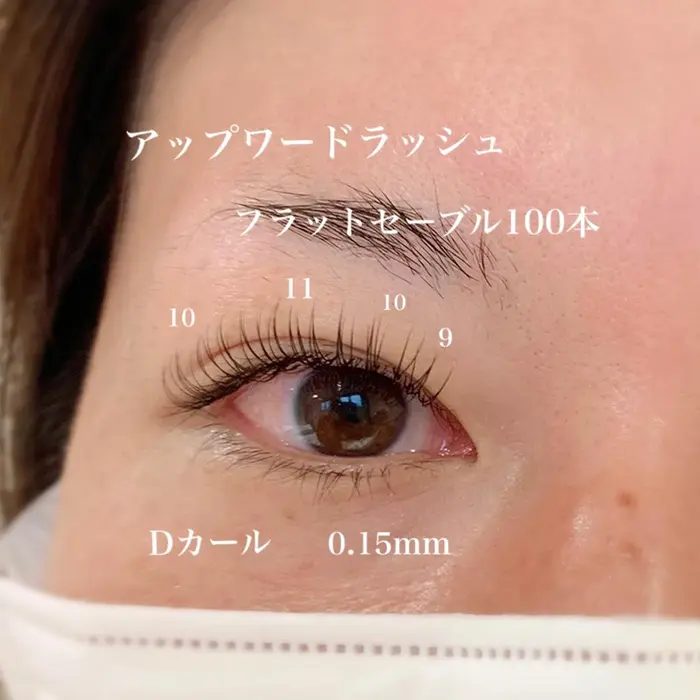 マツエク　商材　アップワードラッシュ アップワードラッシュ100本 キュートデザイン/Dカール/9-10-11