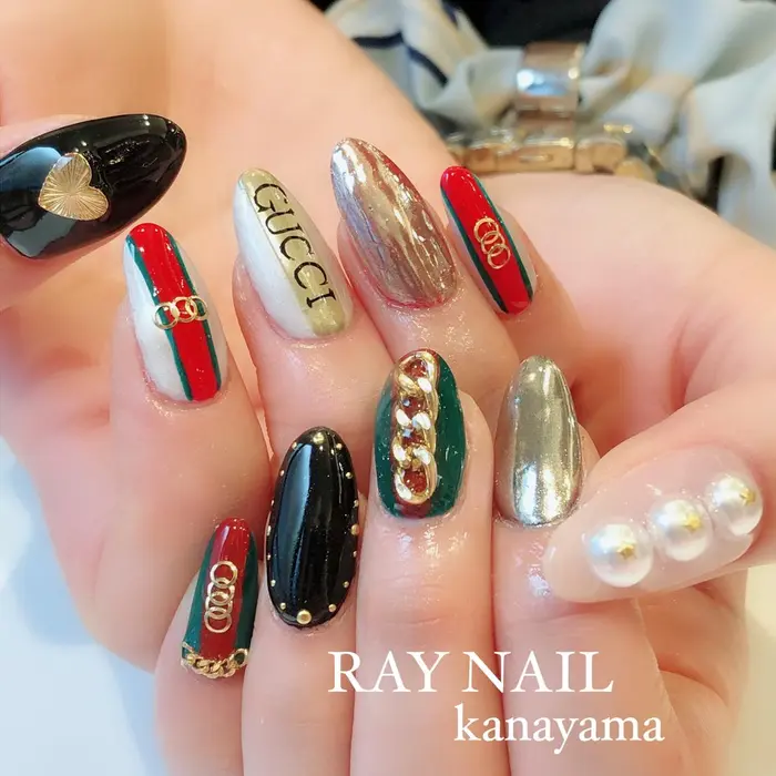おまかせ！GUCCIネイル｜Arowa 伊田(Arowa所属)のネイルデザイン