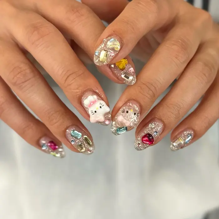 【限定セール！】 myネイル シルバーフラッシュ 宝石ネイル パーツたくさん乗せ ネイルパーツ