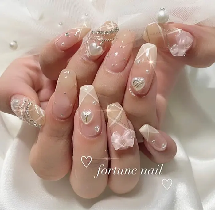 推しネイル #推しネイル #フレンチネイル #イニシャルネイル