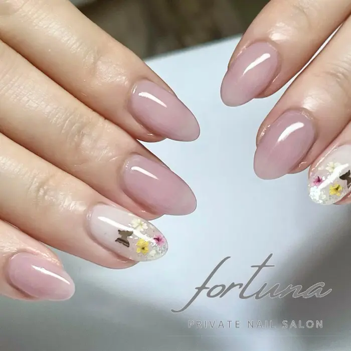 ドライフラワーネイルアートシリーズ2-新作油絵-04（シングルボックス