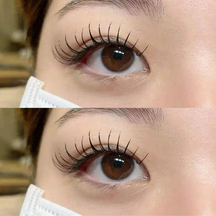 フラットラッシュ150本 Dカール12.13.14ミリ束感仕上げ｜毛染め工房