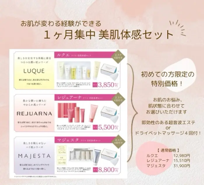 ナリス 美肌体感セット マジェスタ ナリス化粧品初めての方限定 】 美肌体感セット 1ヶ月分の
