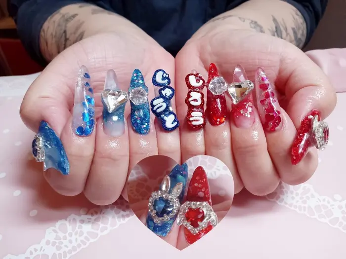 限定版 スカルプ 私の参戦ネイルです お名前パーツ1文字100円｜Nail ネイルアート用品(筆など)