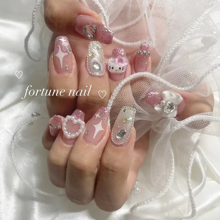 ハローキティネイル(有料パーツ別) #キティネイル #ハローキティ