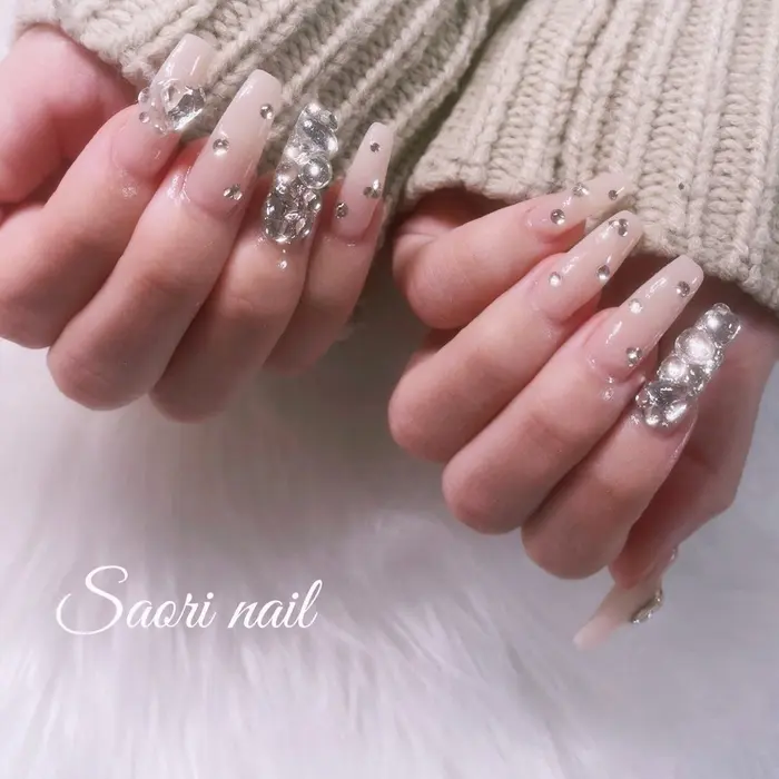 ネイルパーツ☆ サオリ様 ワンホンネイル#サオリネイル#saorinail#長さだし#ジェルチップ#ちゅる