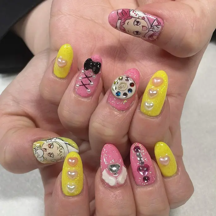 おジャ魔女どれみ〈どれみ・ハナちゃん〉 痛ネイル1本 1000円