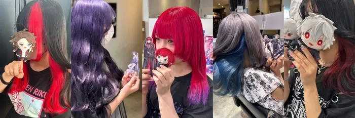 インナーカラー グラデーションブルー×グリーン テニスの王子様