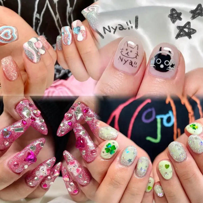 scalpspecial︎) ︎ オレンジと豹柄ネイル｜NAIL BLISSのネイル