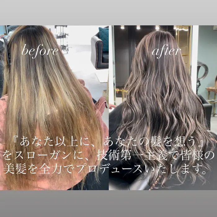 senjyu GINZA所属・バレイヤージュ/ハイ ライト/庄司鉄平のメニュー