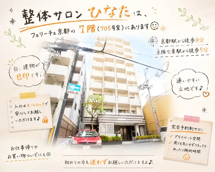 整体サロン ひなた~HINATA~ 京阪七条 京都店の内観・外観1