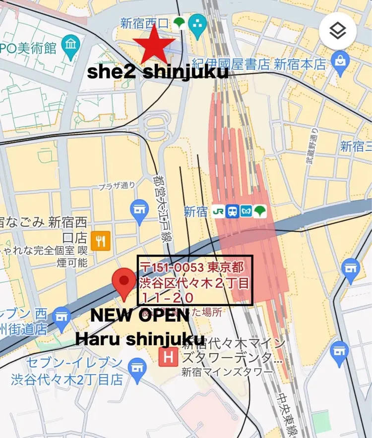 she2　shinjukuの内観・外観3