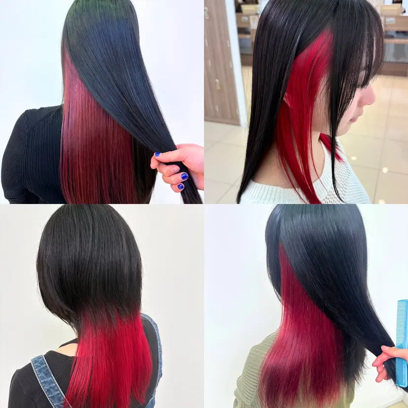 髪質改善ストレート インナーカラーハズキの掲載