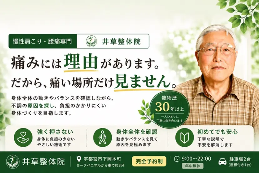 慢性肩こり腰痛専門 井草整体院の掲載