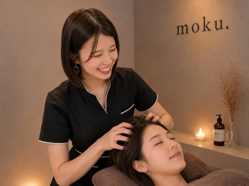 梅田 moku. ドライヘッドスパの掲載