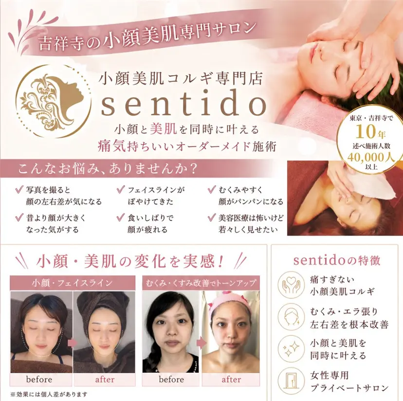 小顔美肌コルギ sentido吉祥寺の掲載