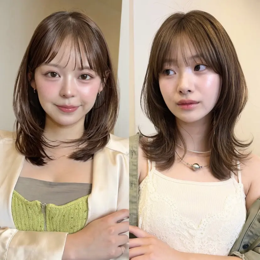 顔周りレイヤー꙳⋆ ミディアム⌇SAKIの掲載