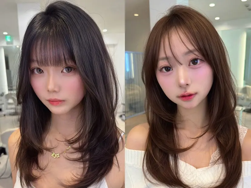 韓国レイヤー/透明感 /髪質改善/アジキの掲載