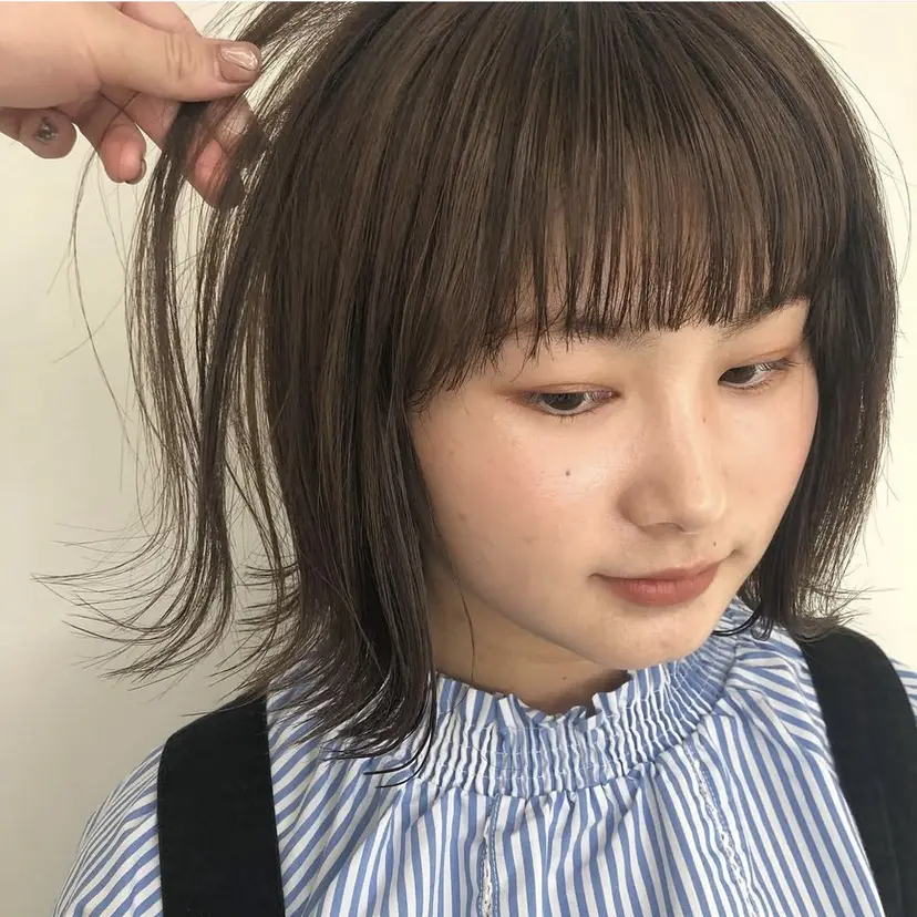 切りっぱなしボブ/ 暖色カラー/なつみの掲載