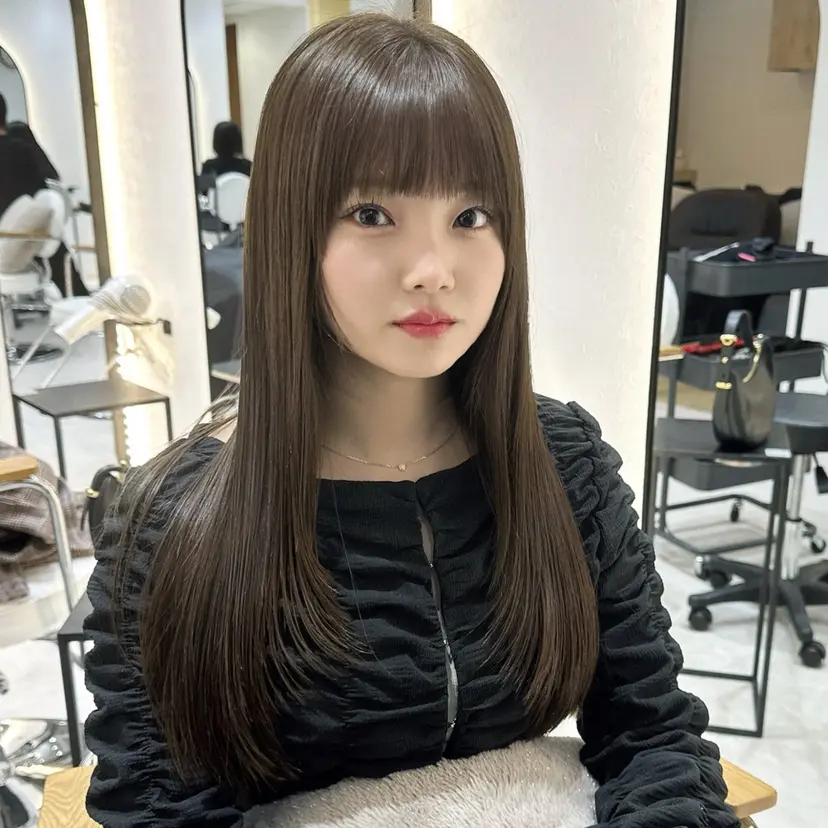 韓国ヘア/艶髪ロング グレージュ/kanaの掲載