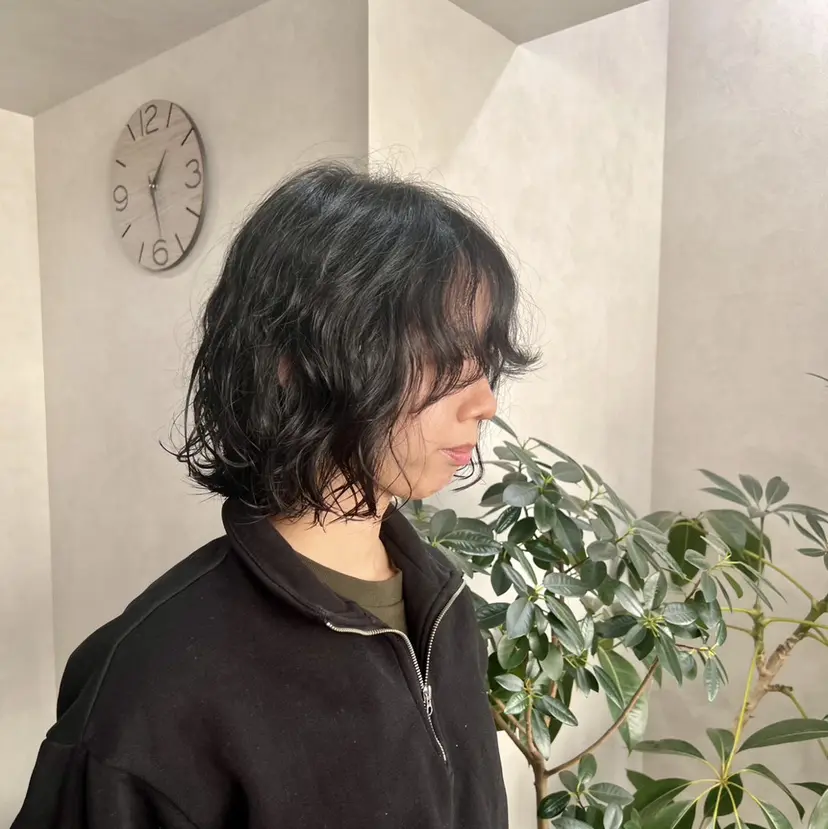 艶ボブ🤎ボブパーマ 透明感カラー\メンズの掲載