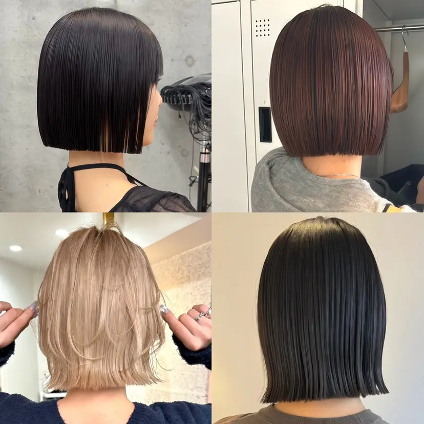 切りっぱなしボブ レイヤー/縮毛矯正の掲載