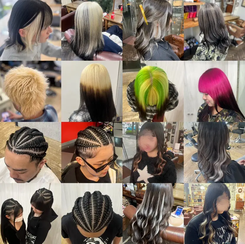 デザインカラー/ ブリーチ/コーンロウの掲載