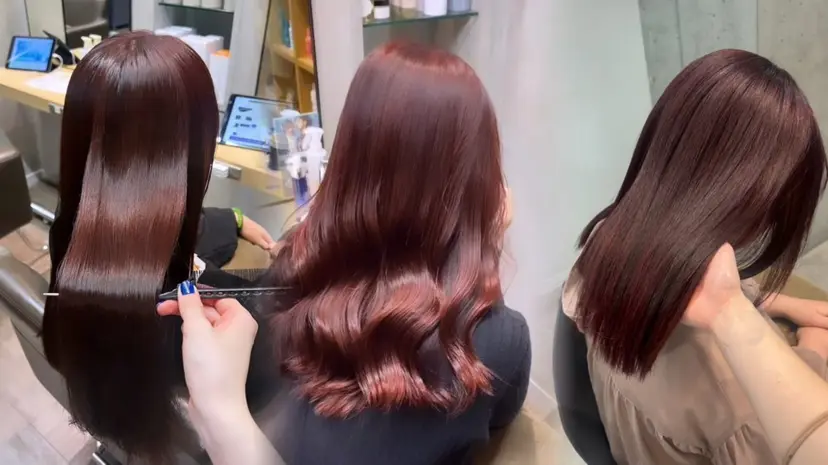 艶暖色カラー🍒 縮毛矯正ほのの掲載