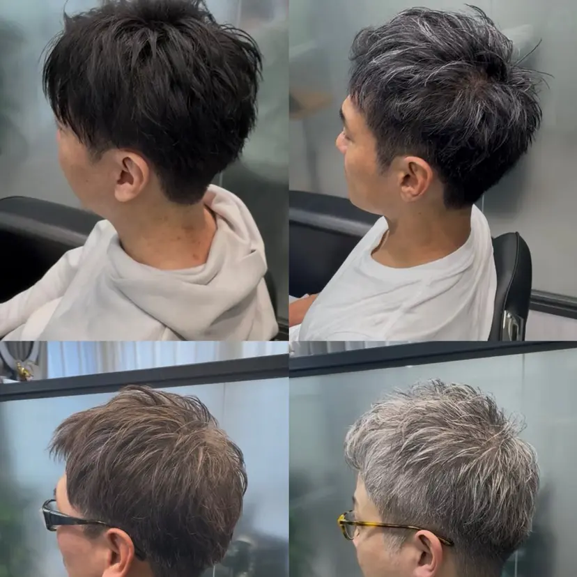 白髪ぼかし大人メンズ 根本零の掲載