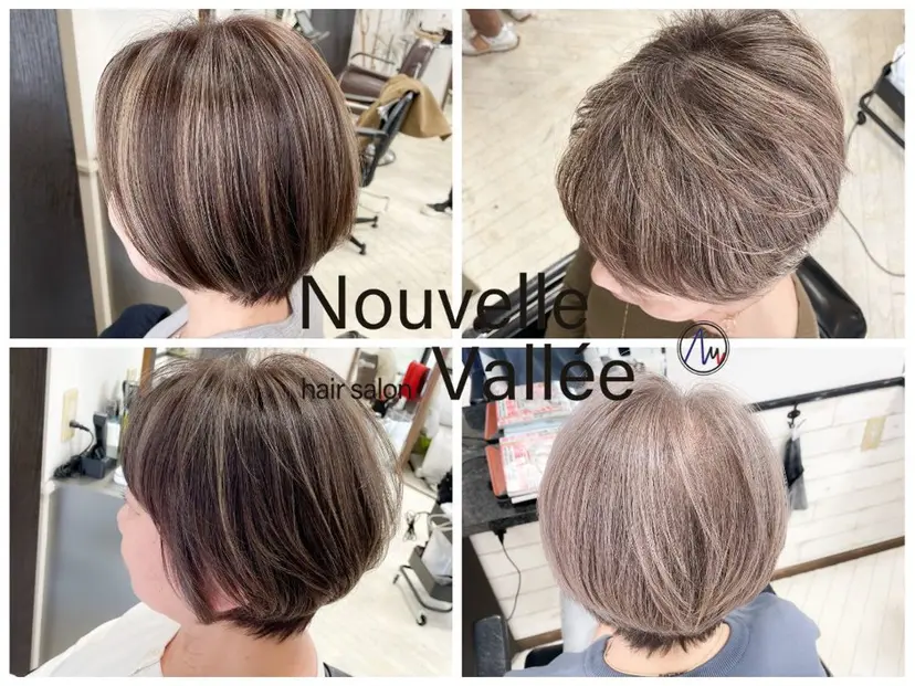 白髪ボカシカラー /骨格に合わせカットの掲載